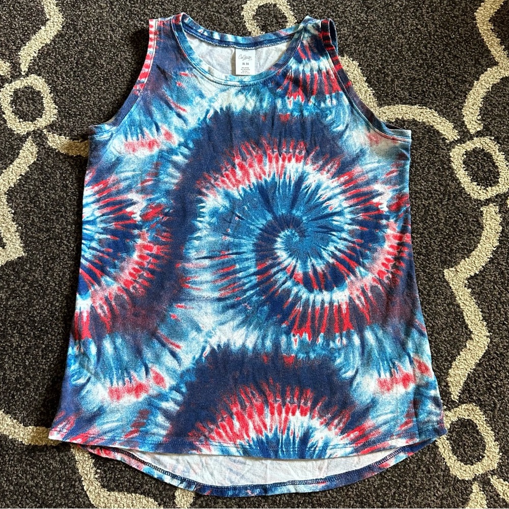 Girls XL City Streets Red White & Blue Tank Top